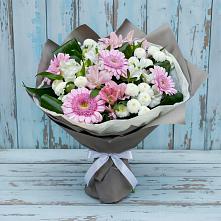 Букет цветов из:  Герберы, Альстромерии и Хризантемы #REPLACE_PRED# Усть-Бузулукской