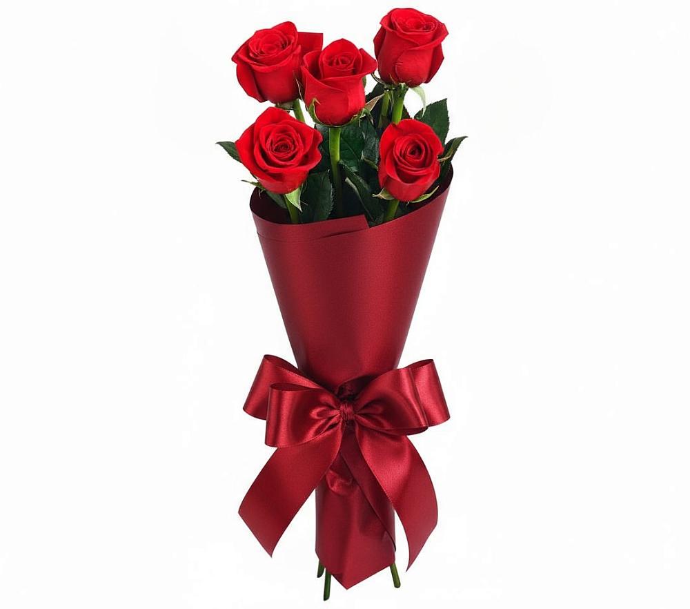 Букет 5 Красных роз Эдлесс Лав в Усть-Бузулукской