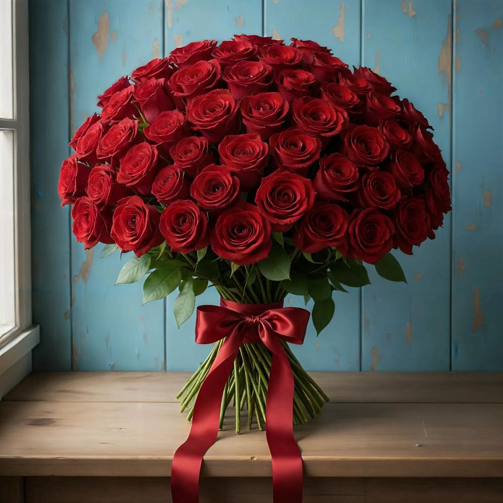 Букет Красные розы Блэк Меджик в Усть-Бузулукской