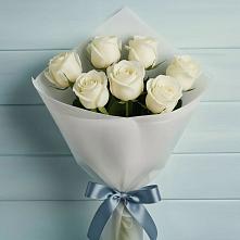 Букет 7 Белых роз Эдлесс Лав в Усть-Бузулукской