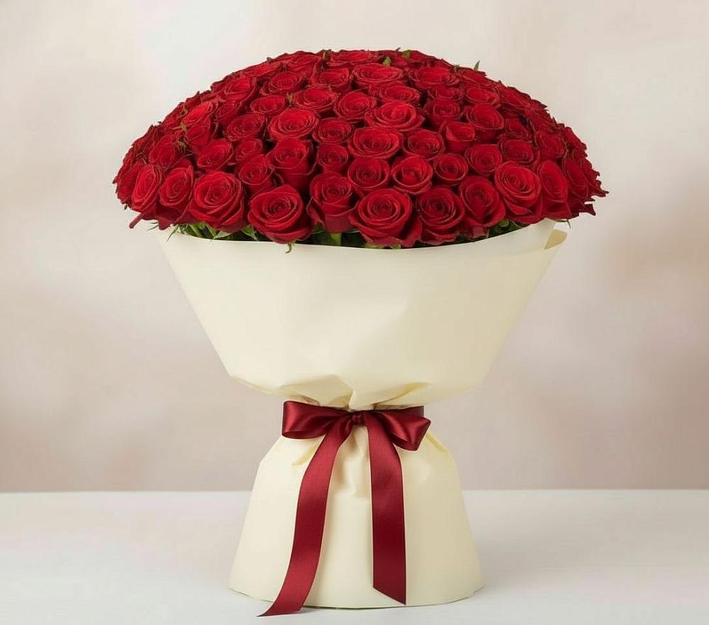 Букет 101 Красная роза Милано в Усть-Бузулукской