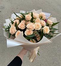Букет Кремовые розы Латте в Усть-Бузулукской