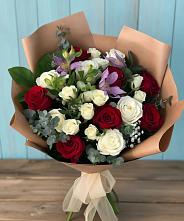 Букет цветов из:  Розы и Альстромерии в Усть-Бузулукской