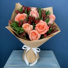 Букет цветов из:  Розы и Альстромерии #REPLACE_PRED# Усть-Бузулукской