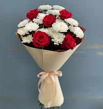 Букет цветов из:  Розы и Хризантемы в Усть-Бузулукской