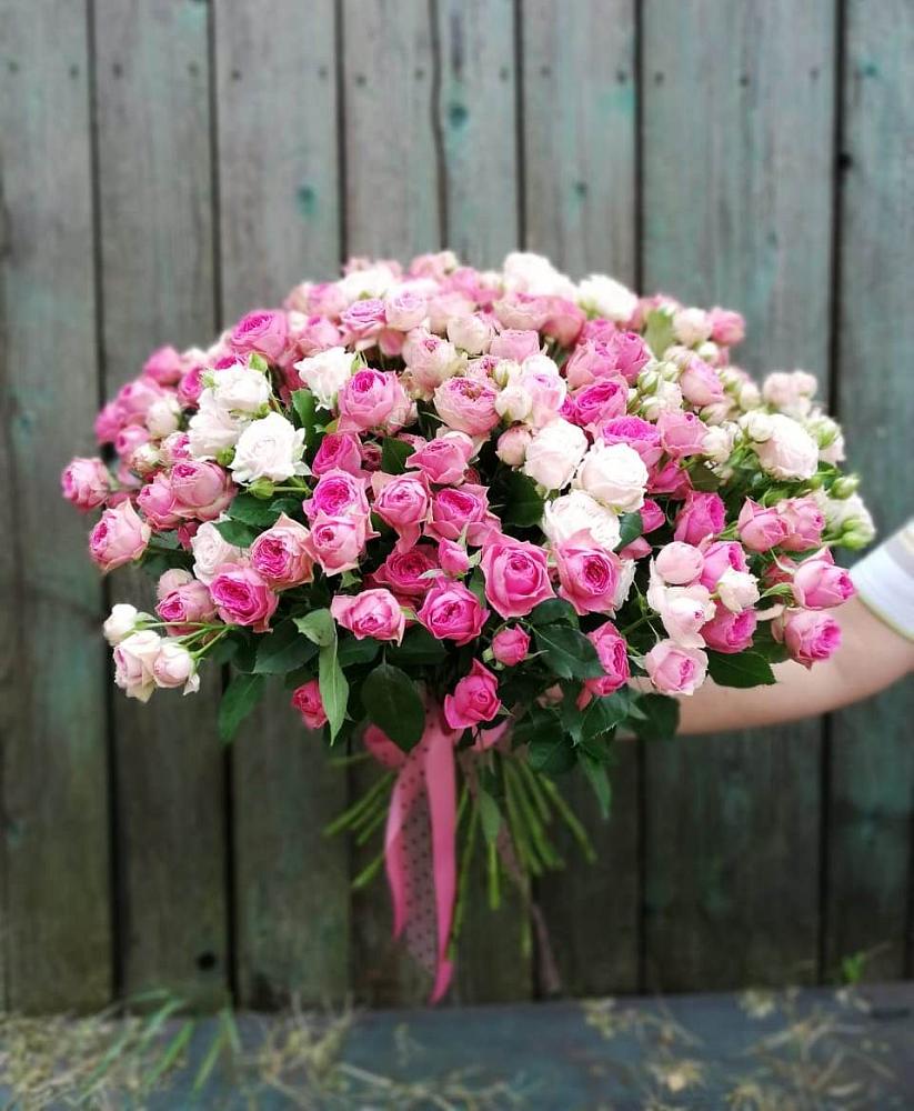 Букет Розовые кустовые розы Натали и Лав Лидия в Усть-Бузулукской