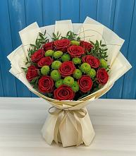 Букет цветов из:  Розы и Хризантемы в Усть-Бузулукской