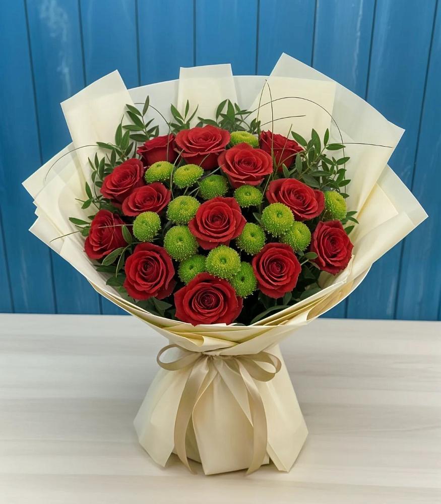 Букет цветов из: Розы и Хризантемы в Усть-Бузулукской