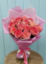 Букет 15 Розовых роз Равель в Усть-Бузулукской